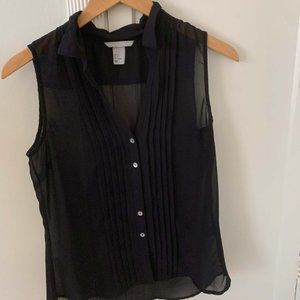 H&M Black Sleeveless Blouse Size 6